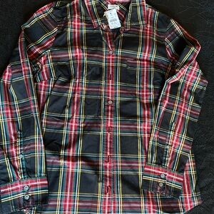 J. Crew Women's Holiday Plaid Button Down Shirt